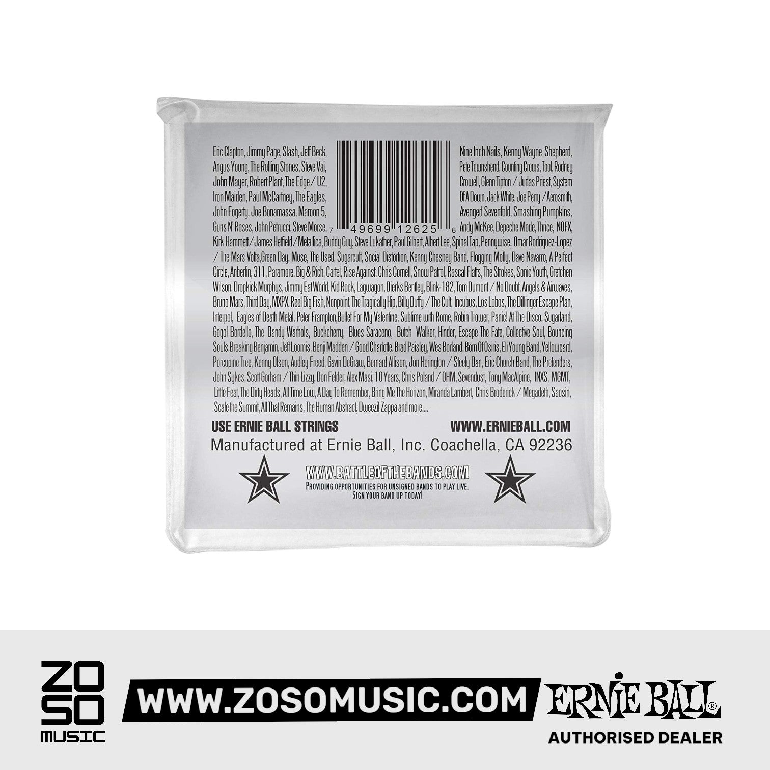 ERNIE BALL 2625 8-STRING SLINKY NICKEL WOUND SET.010 - .074 | ERNIE BALL , Zoso Music