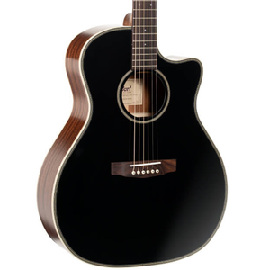 Cort Essence-GA4 Special Acoustic-Electric Guitar ( Black Top Semi Gloss ) | Zoso Music Sdn Bhd