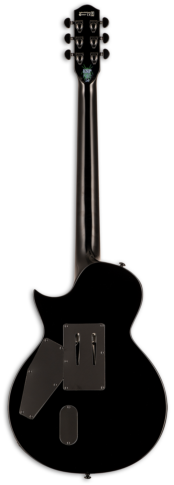 ESP LTD Kirk Hammett 30th Anniversary Left-handed Electric Guitar - Black w/Spider Graphic Zoso Music