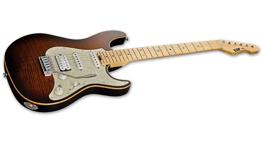 ESP Original SNAPPER-CTM FM/HR - Tiger Eye Sunburst [MIJ - Made in Japan] |  ESP |  BASS GUITAR |  Zoso Music