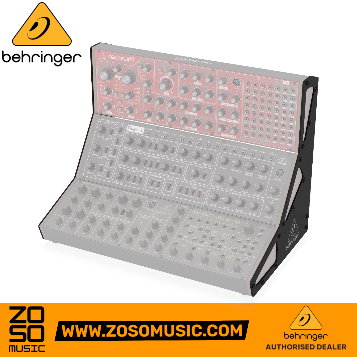 Behringer Eurorack Stand 3-Tier for 70/80 and 104 HP Cases | BEHRINGER , Zoso Music