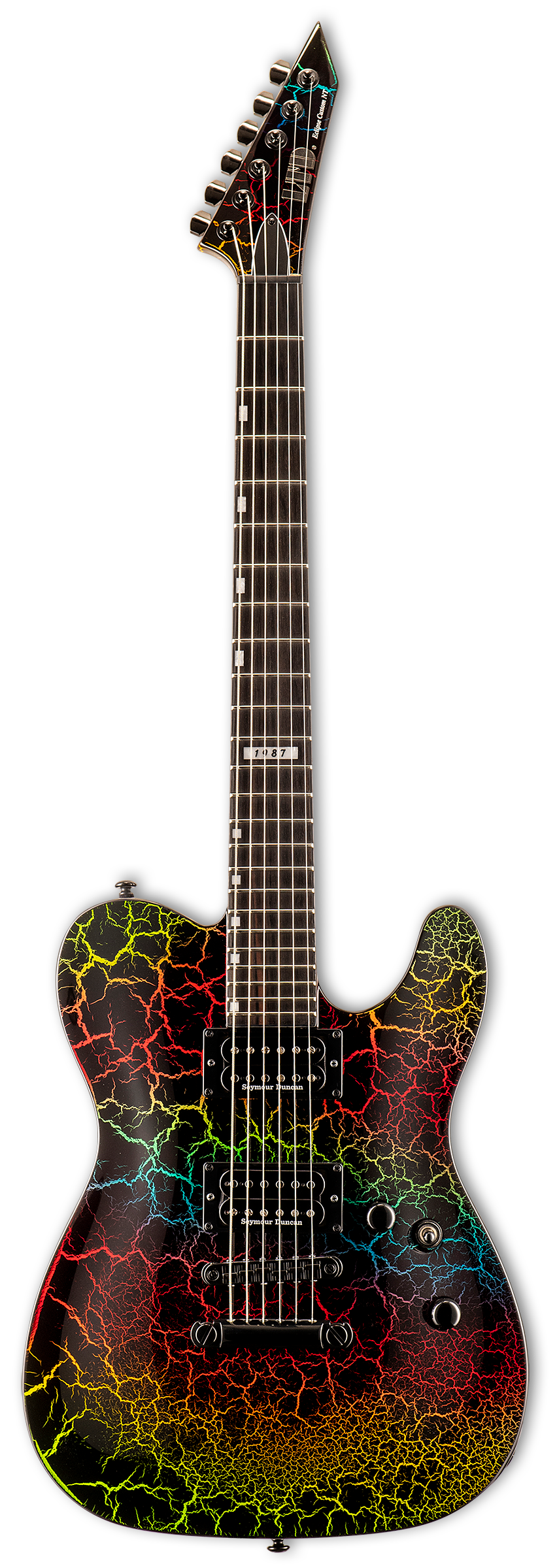 ESP LTD Eclipse '87 NT - Rainbow Crackle Zoso Music