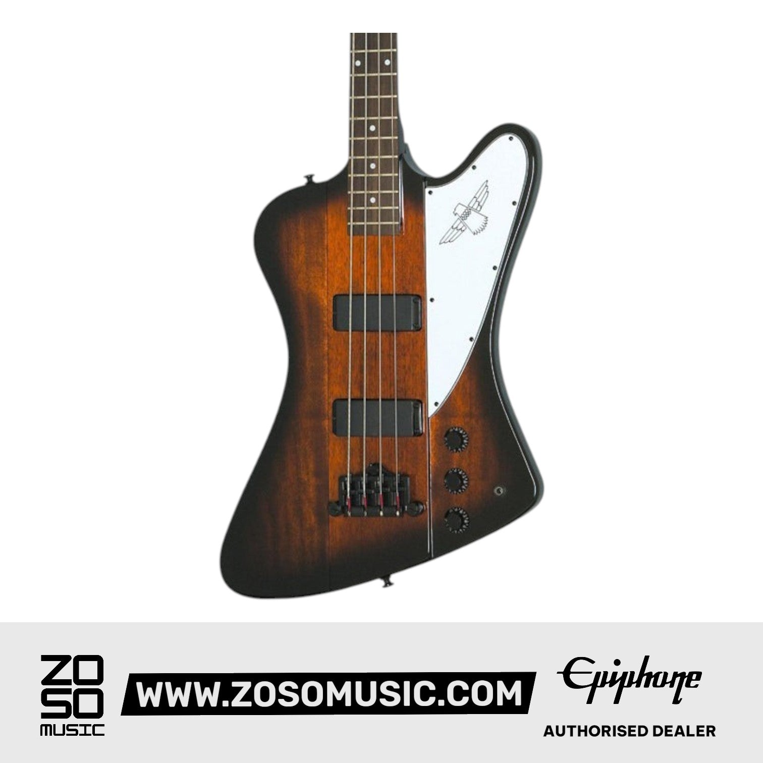 Epiphone EBTBVSBH1 Thunderbird E1 Bass Guitar - Vintage Sunburst ( FREE Gator GBE-BASS Gig Bag ) |  EPIPHONE |  BASS GUITAR |  Zoso Music