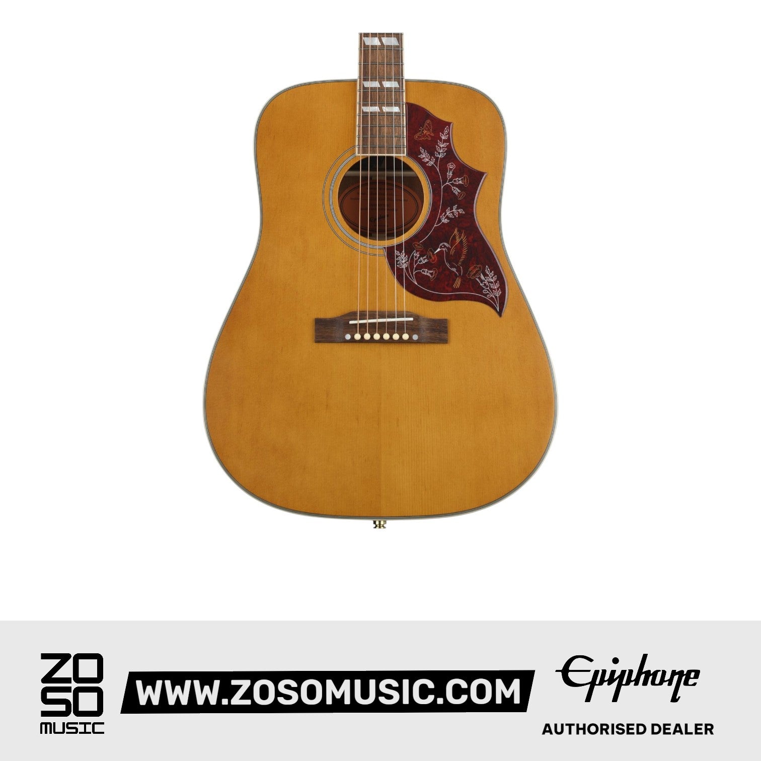 Epiphone IGMTHUMANAGH1 Hummingbird Acoustic Guitar - Aged Natural Antique Gloss |  EPIPHONE |  ACOUSTIC GUITAR |  Zoso Music