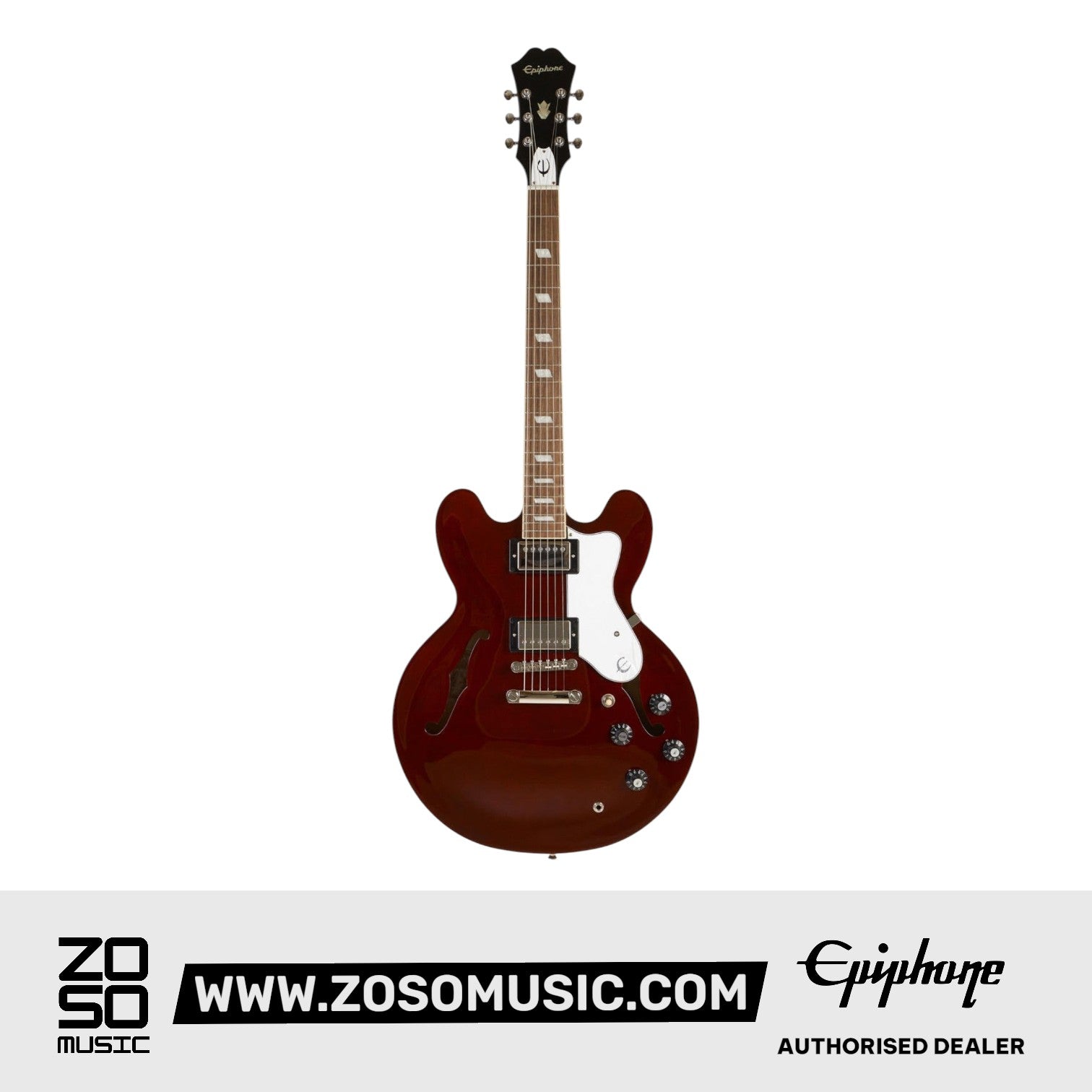 Epiphone EONGRDWRNH1 Noel Gallagher Riviera Semi Hollow Electric Guitar - Dark Red Wine |  EPIPHONE |  ELECTRIC GUITAR |  Zoso Music