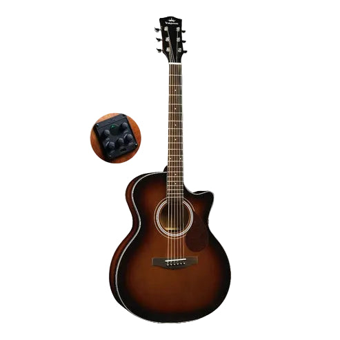Kepma F0-GAe Elite Series 41” Solid Top Grand Auditorium Acoustic Guitar with AcoustiFex® K-11 Pickup