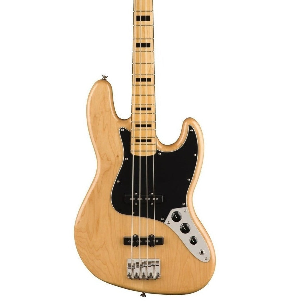 Squier Classic Vibe 70s Jazz Bass Guitar, Maple FB, Natural