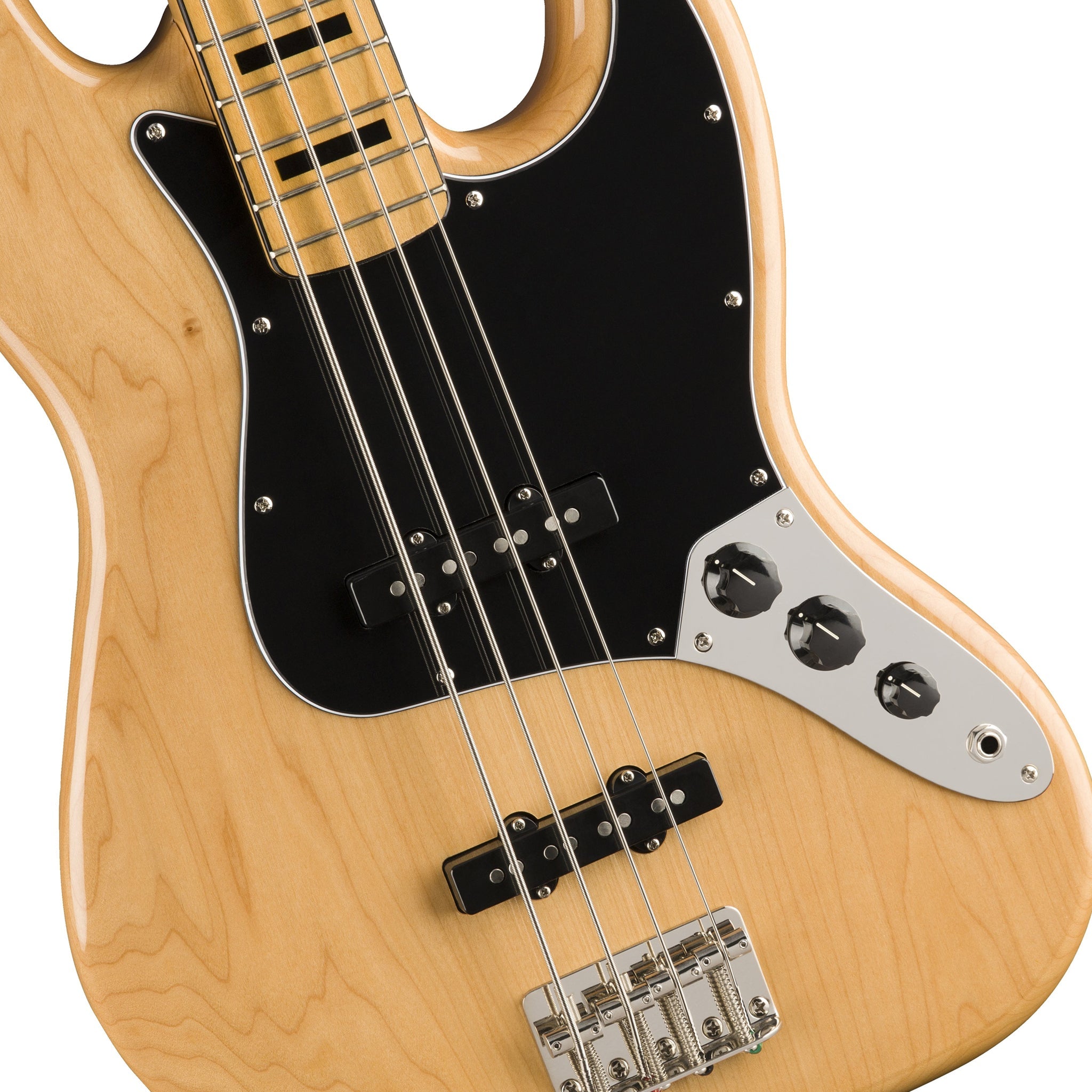 Squier Classic Vibe 70s Jazz Bass Guitar-Close Up-Zoso Music