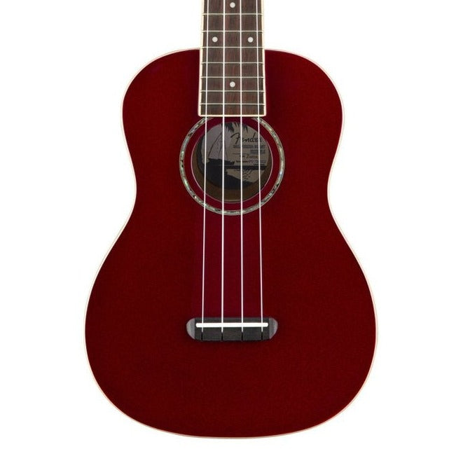 Fender Zuma Classic Concert Ukulele, Walnut FB, Candy Apple Red