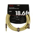 Fender Deluxe Series Angled Instrument Cable, 18.6ft, Tweed |  FENDER |  CABLES |  Zoso Music
