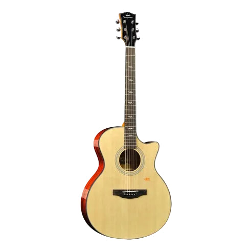 Kepma F1 Solid Sitka Spruce Top Grand Auditorium Acoustic Guitar - Natural