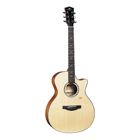 Kepma F2 Solid Sitka Spruce Top Grand Auditorium Acoustic Guitar - Natural