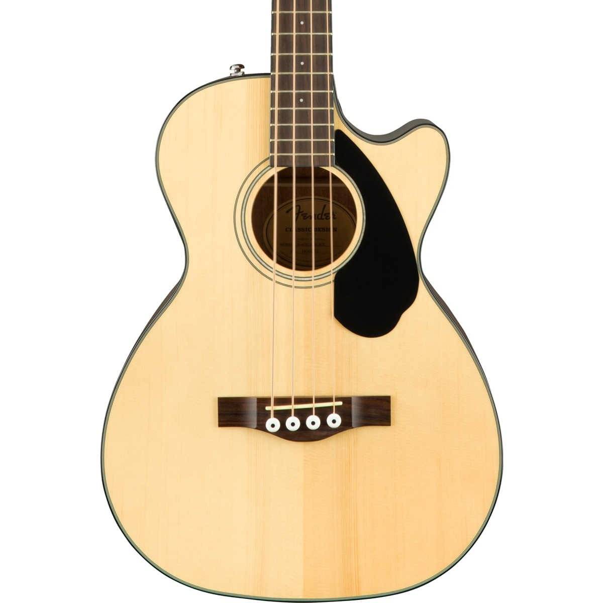 Fender CB-60SCE Acoustic Bass Guitar w/Cutaway & Electronics, Laurel FB, Natural