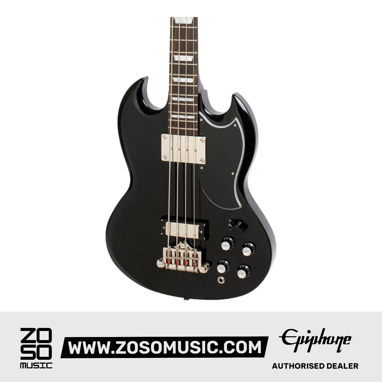 EPIPHONE EB - 3, 2 PICKUP, 4 STRING BASS, EBONY