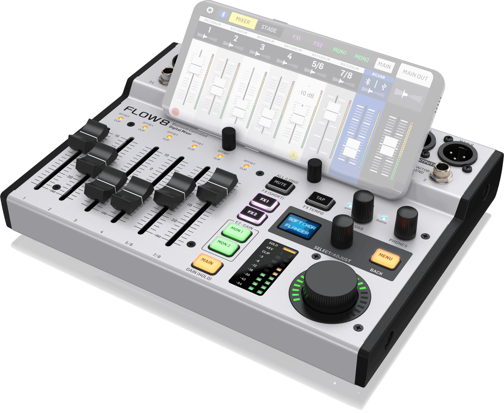 Behringer FLOW 8 8-input Digital Mixer with Bluetooth (FLOW-8 / FLOW8) | BEHRINGER , Zoso Music