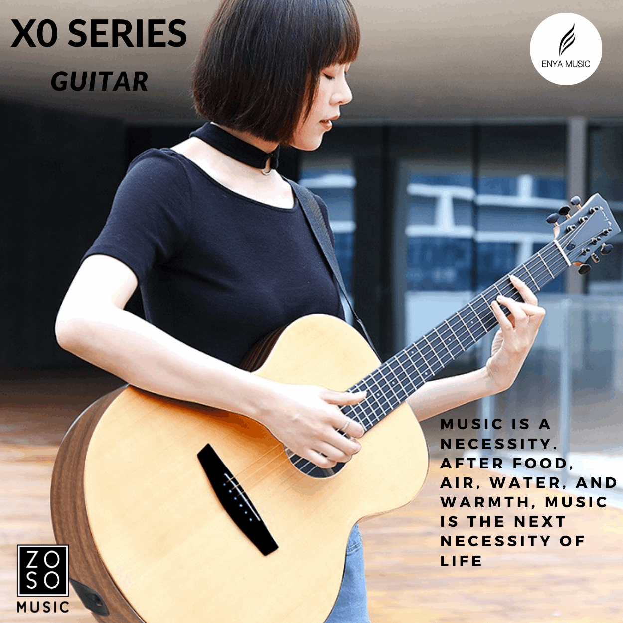ENYA EA X0 SERIES HPL SPRUCE & HPL KOA (AJ BODY) WITH BAG | ENYA , Zoso Music