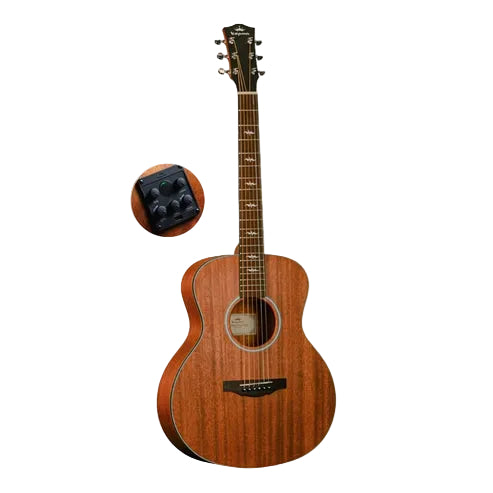 KEPMA FS36-EQ Elite Series 36 inch (3/4) Travel Solid Top Acoustic Guitar with AcoustiFex® K-11 Pickup