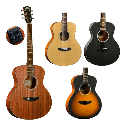 KEPMA FS36-EQ Elite Series 36 inch (3/4) Travel Solid Top Acoustic Guitar with AcoustiFex® K-11 Pickup | Zoso Music Sdn Bhd
