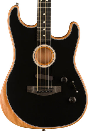 Fender American Acoustasonic Stratocaster w/Bag, Black |  FENDER |  ACOUSTIC GUITAR |  Zoso Music
