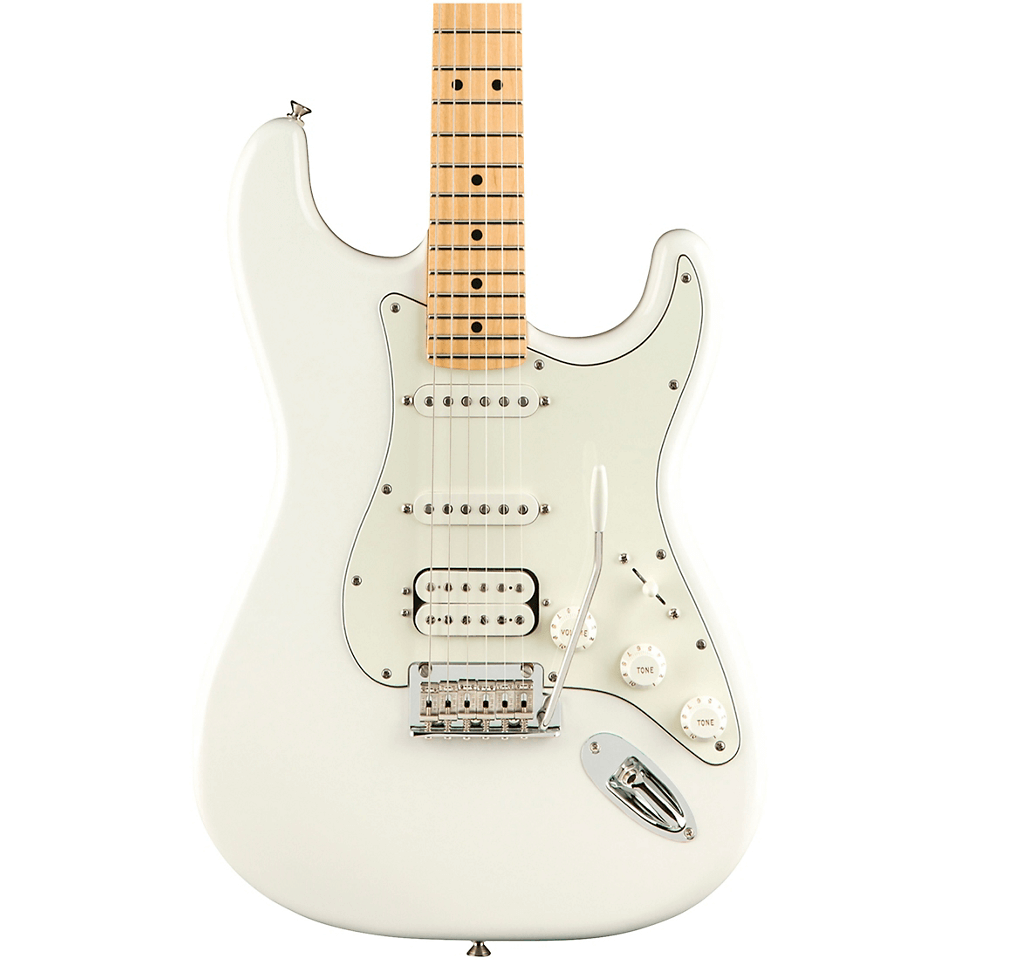 Fender Player Stratocaster Electric Guitar, Maple FB, Polar White