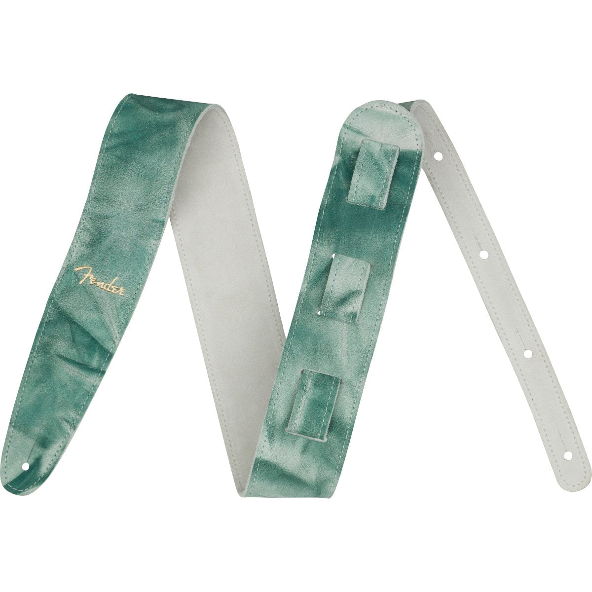 Fender Tie-dye Leather Guitar Strap, Sage Green