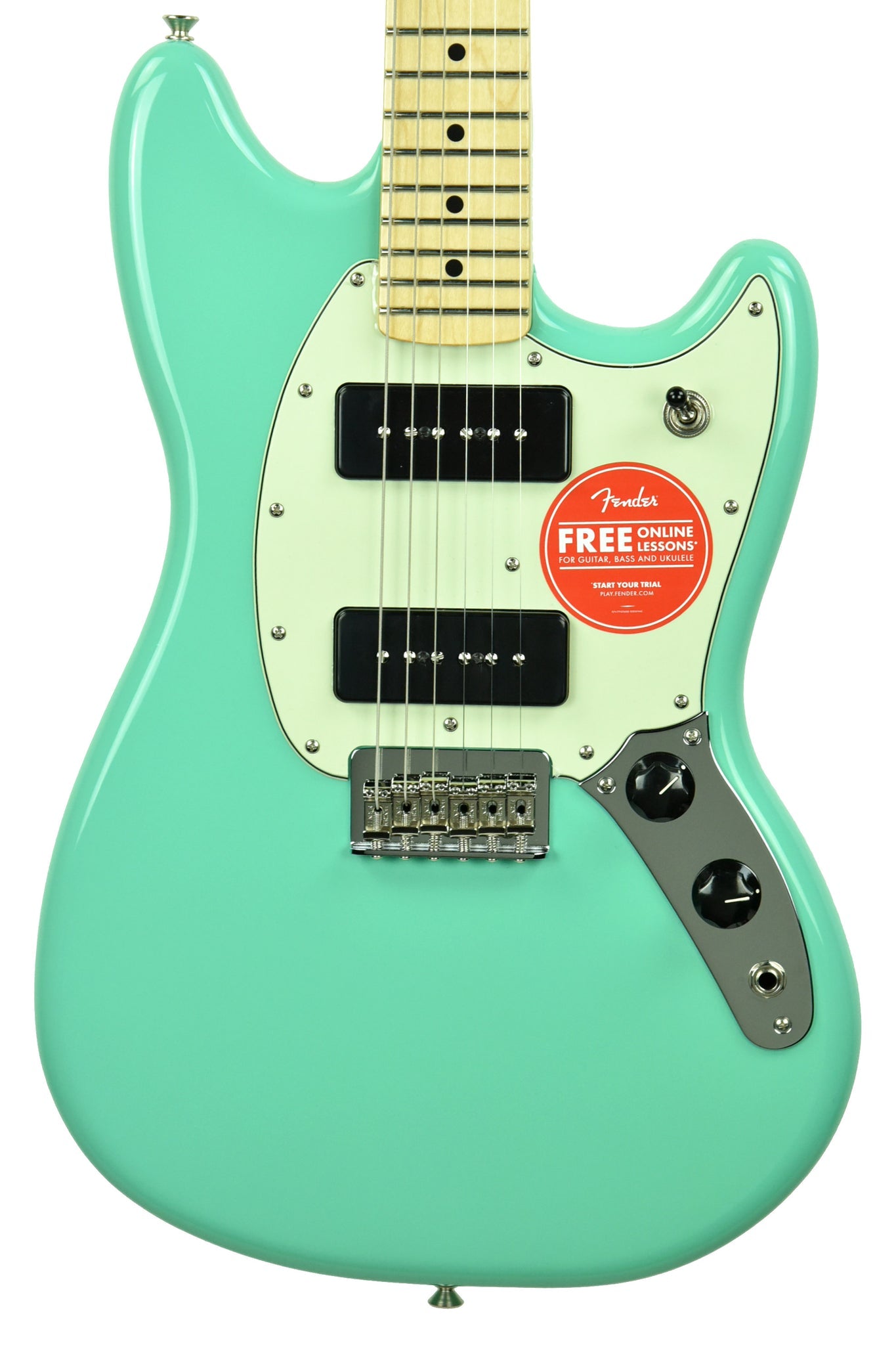 Fender Player Mustang 90 Electric Guitar, Maple FB, Seafoam Green