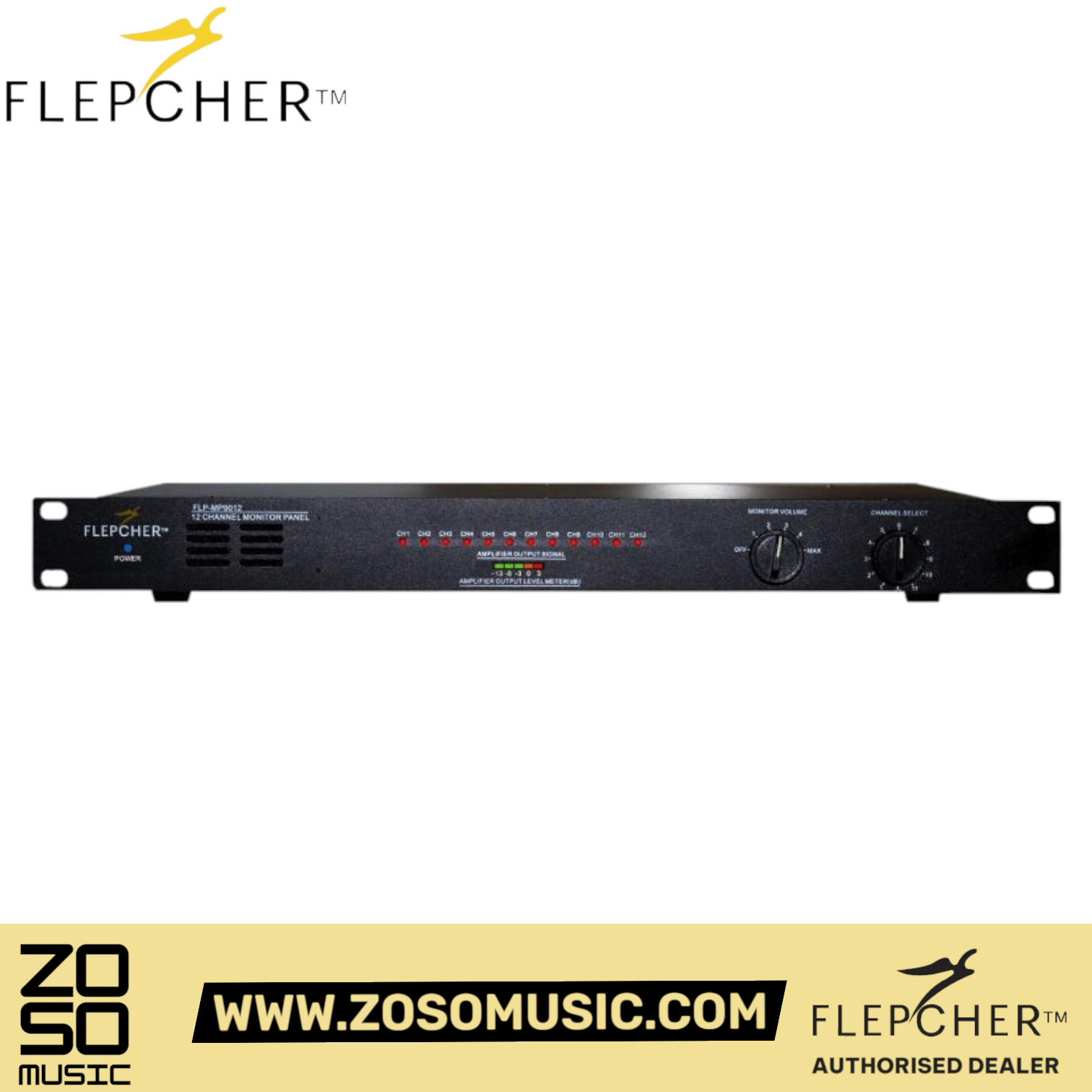 Flepcher MP-9012 12 Channel Monitor Panel | Zoso Music Sdn Bhd