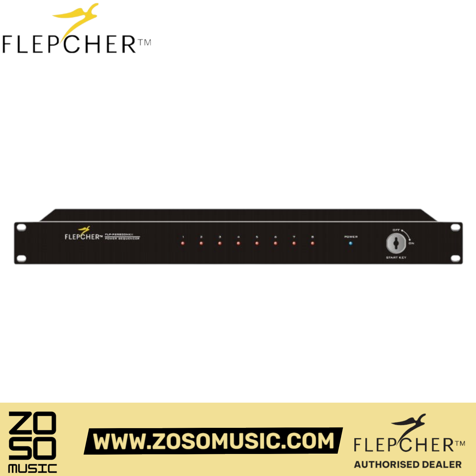 Flepcher PS 9800MKII 8 Channel Power Control Sequencer | Zoso Music Sdn Bhd