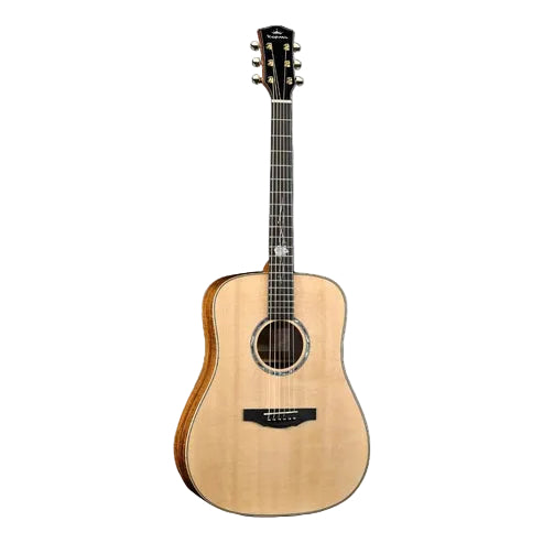 Kepma G1 Series Solid Sitka Spruce Top Dreadnought Acoustic Guitar with Deluxe Hardshell Case