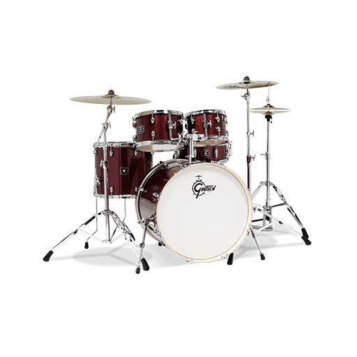 Gretsch GE4E825R Energy 5-Piece Drum Kit w/Hardware(22inch BD), No Cymbals, Red  | Zoao  Music Sdn Bhd