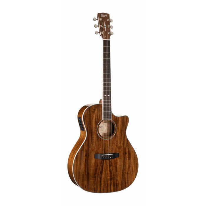 Cort GA5F-KOA Cutaway Acoustic-Electric Guitar - Natural | Zoso Music Sdn Bhd