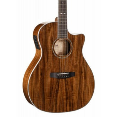 Cort GA5F-KOA Cutaway Acoustic-Electric Guitar - Natural | Zoso Music Sdn Bhd