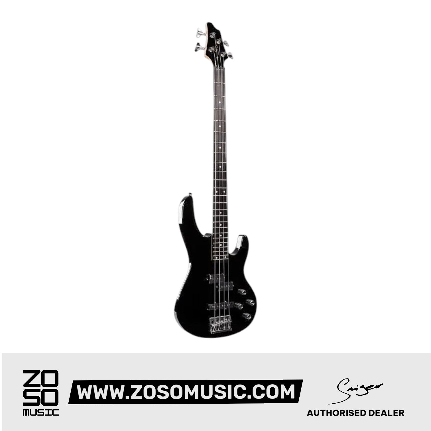 Smiger G-B8-4-BK 4-string PJ Electric Bass Guitar Black |  SMIGER |  ELECTRIC GUITAR |  Zoso Music