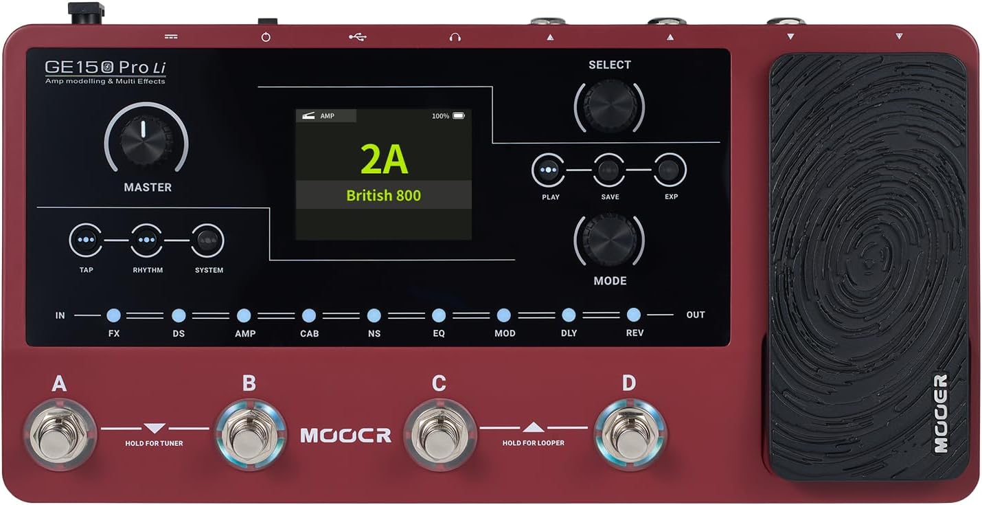 Mooer GE150 PRO Li - Amp Modeling & Multi Effects | Zoso Music Sdn Bhd