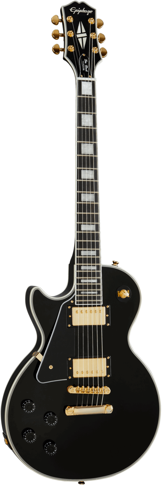 Epiphone EILCLEBGH1 Les Paul Custom Solidbody Electric Guita (Left-handed) - Ebony