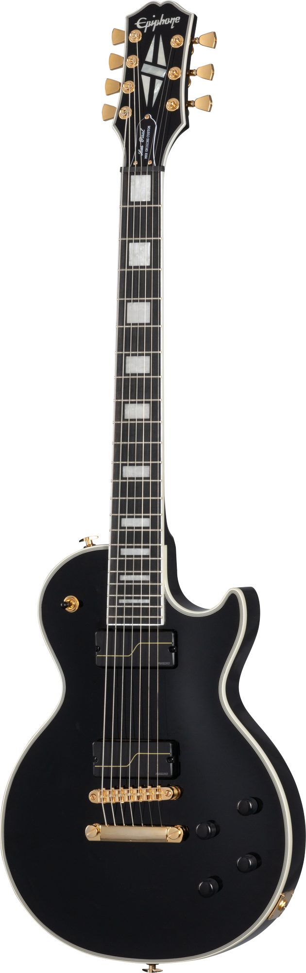 Epiphone EILPCMKH7EBGH3 Matt Heafy Origins Les Paul Custom 7-String (Incl. Hard Case) Ebony