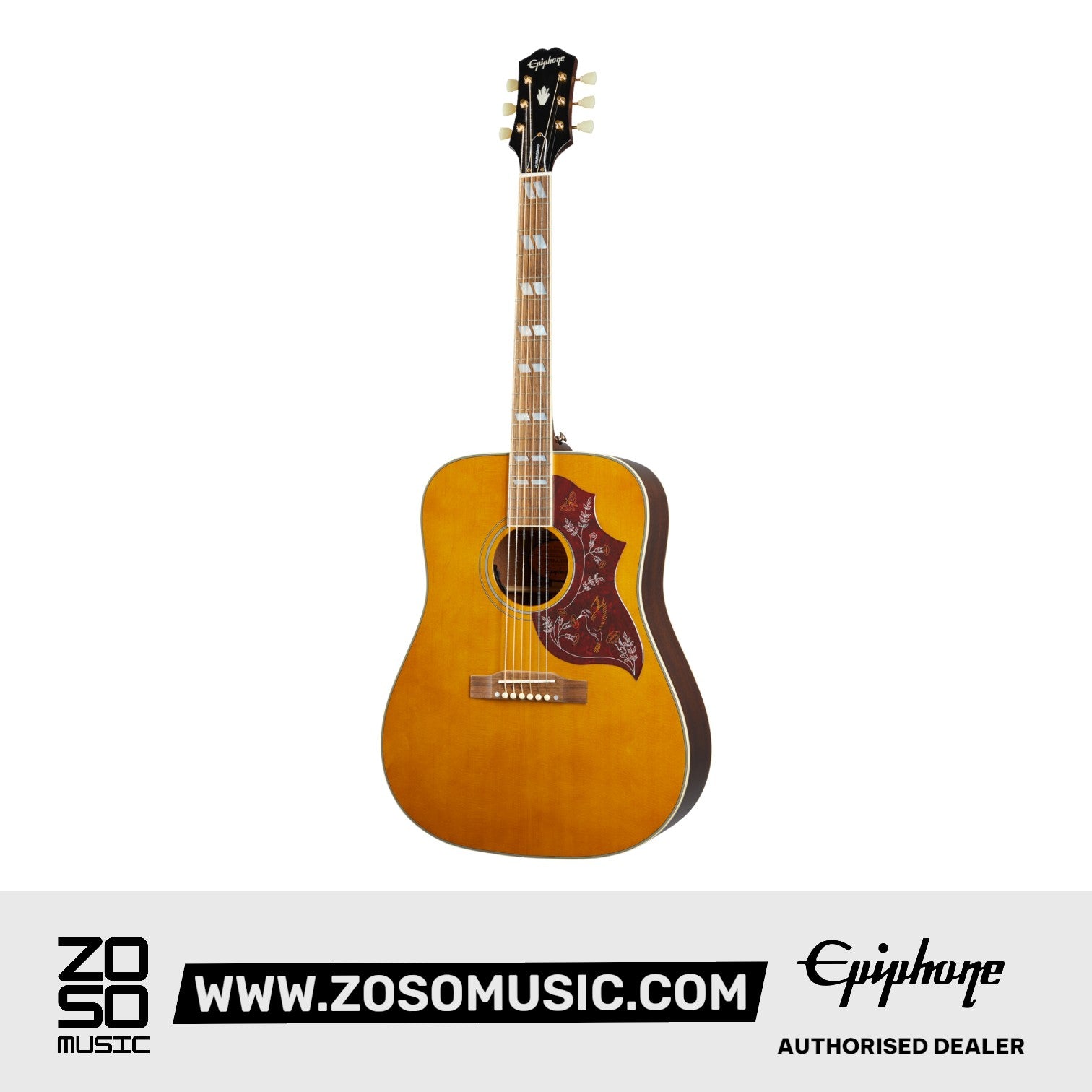 Epiphone IGMTHUMANAGH1 Hummingbird Acoustic Guitar - Aged Natural Antique Gloss |  EPIPHONE |  ACOUSTIC GUITAR |  Zoso Music