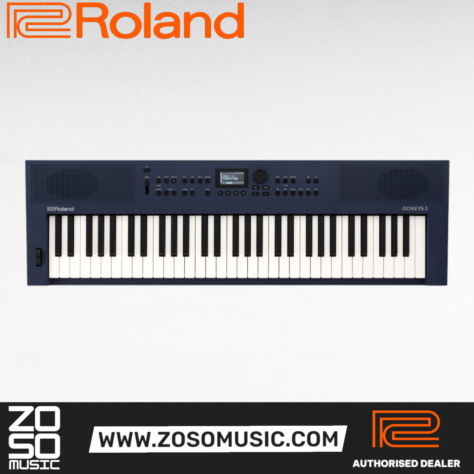 Roland GO:KEYS 3 Keyboard - Midnight Blue | Zoso Music Sdn Bhd
