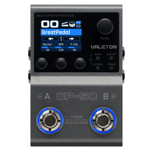 Valeton GP-50 Multi-FX, Amp Modeller & IR Loader Pedal | Zoso Music Sdn Bhd