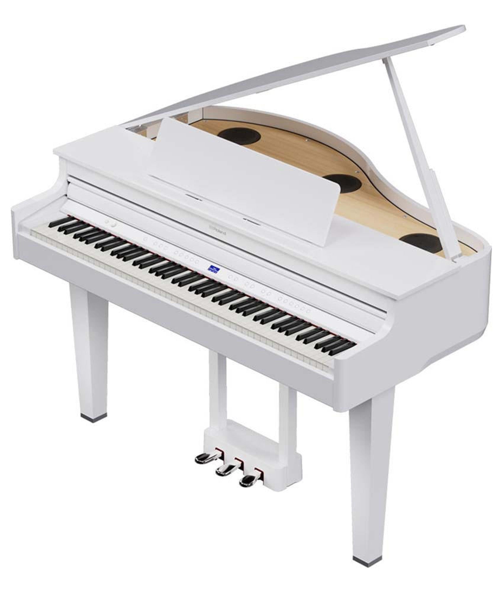 Roland GP-6 Digital Baby Grand Piano with Bench - Polished White |  ROLAND |  PIANO-GRAND |  Zoso Music