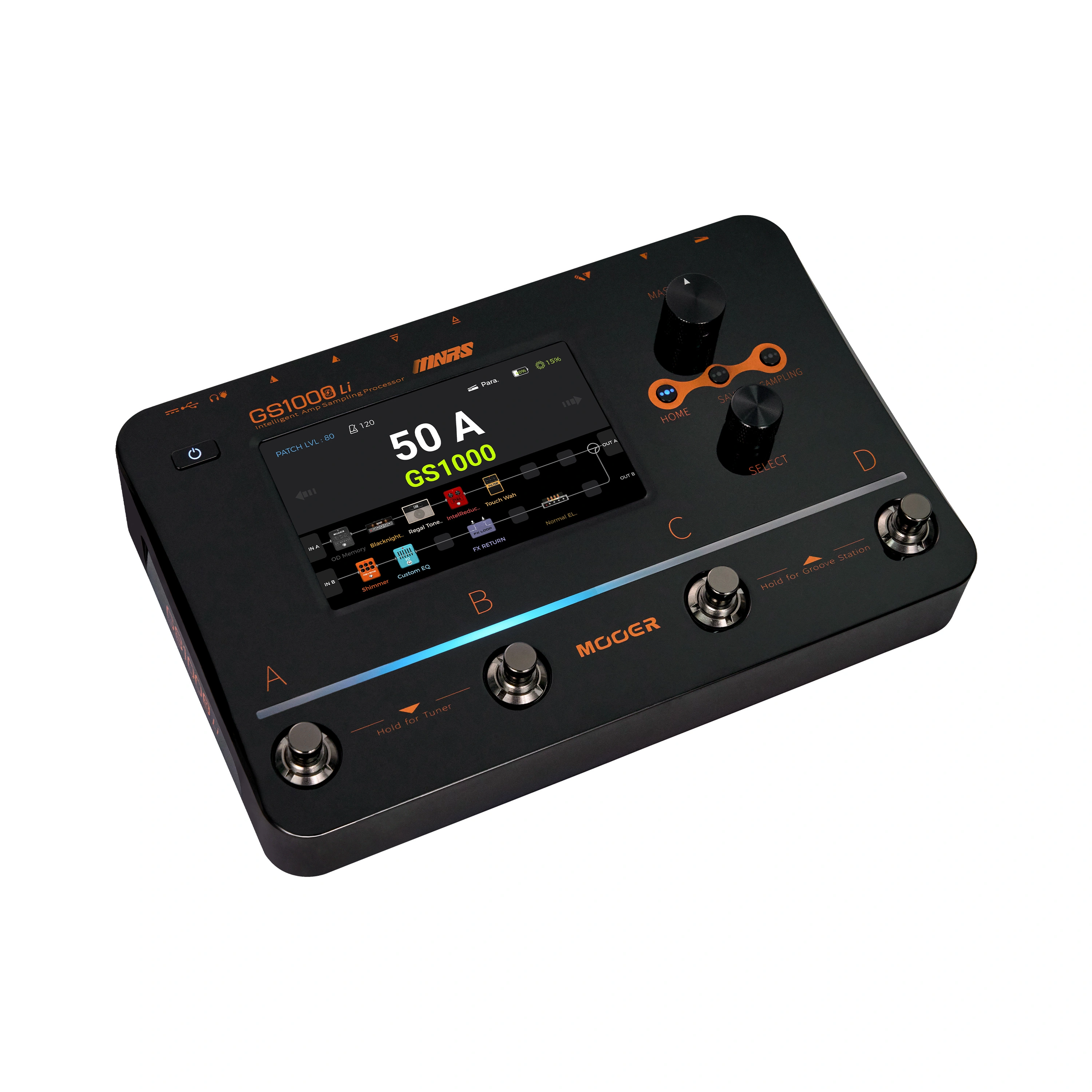 Mooer GS1000 Li Multi Effects with Amp Profiling & Built-In Lithium Battery |  MOOER |  MULTI-EFFECTS |  Zoso Music