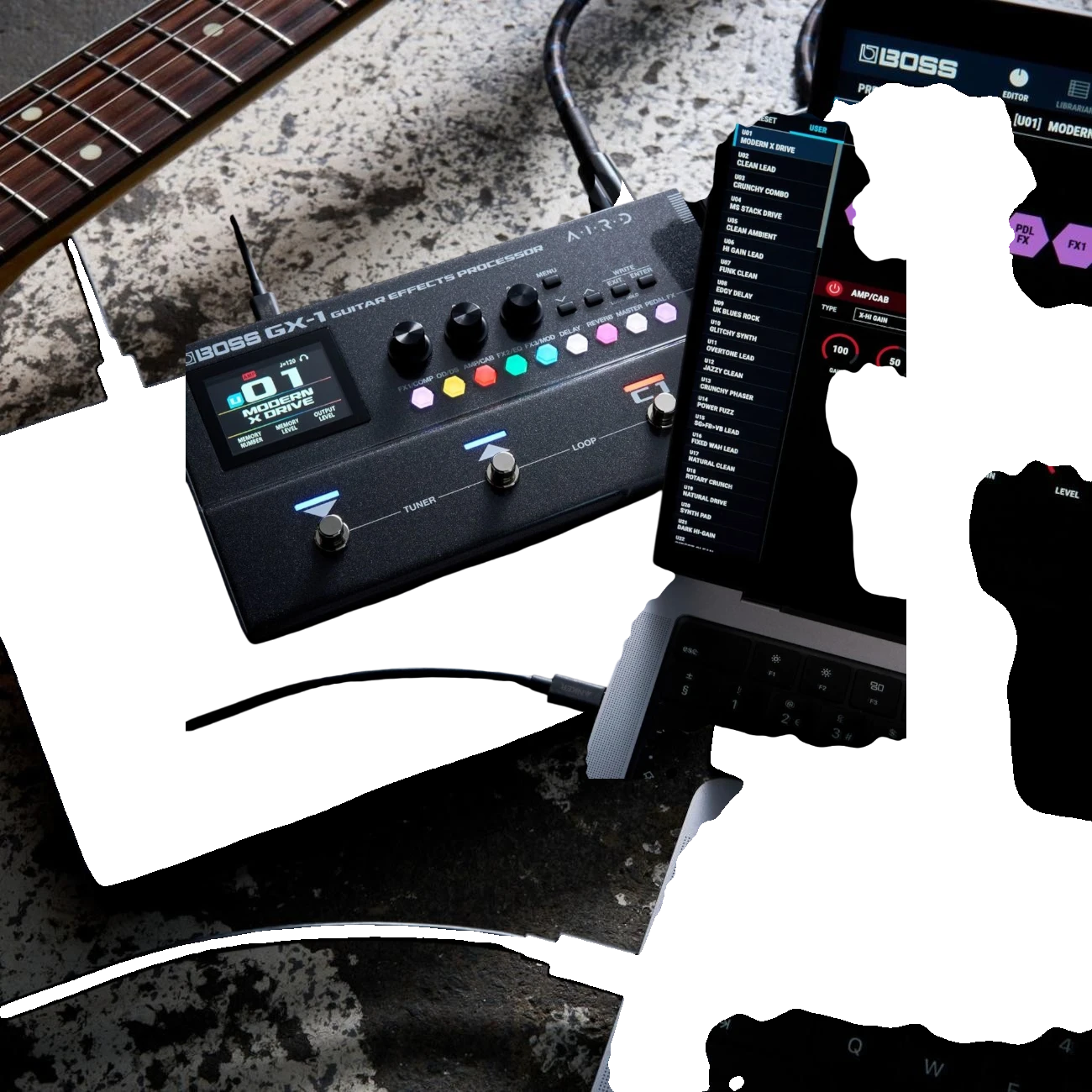Boss GX-1 Guitar Effects Processor |  BOSS |  MULTI-EFFECTS |  Zoso Music