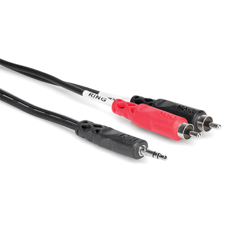Hosa CMR-210 3.5mm TRS to Dual RCA Stereo Breakout, 10ft