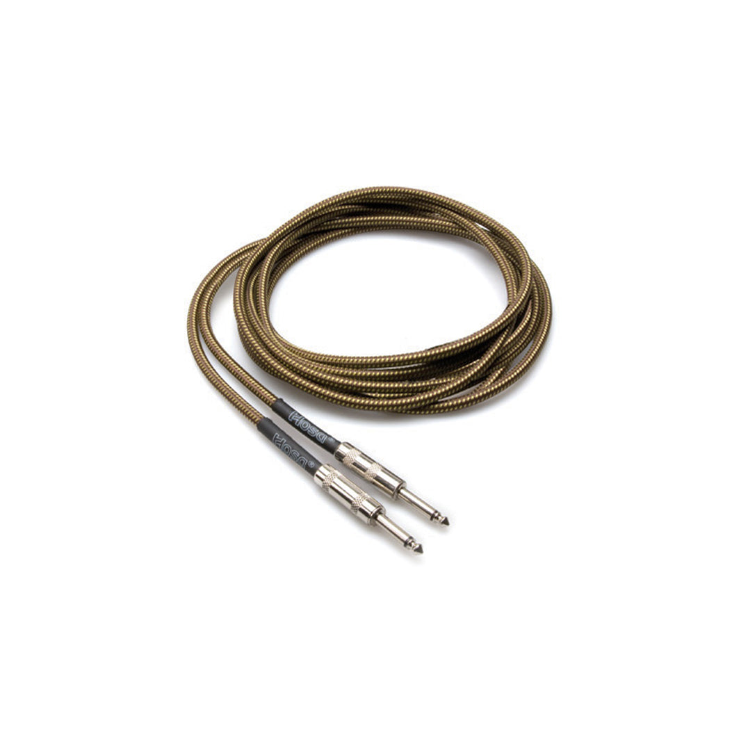 Hosa GTR-518 Tweed Guitar Cable, Straight to Same - ZOSO MUSIC