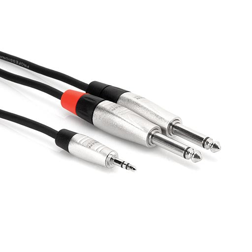 Hosa HMP-010Y Pro Y Cable, 3.5mm TRS to 1/4inch, 10ft |  HOSA |  CABLES |  Zoso Music