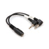 Hosa YMM-492 Air Travel Headphone Adaptor, 3.5 mm TRSF to Dual Right-angle 3.5 mm TS |  HOSA |  CABLES |  Zoso Music