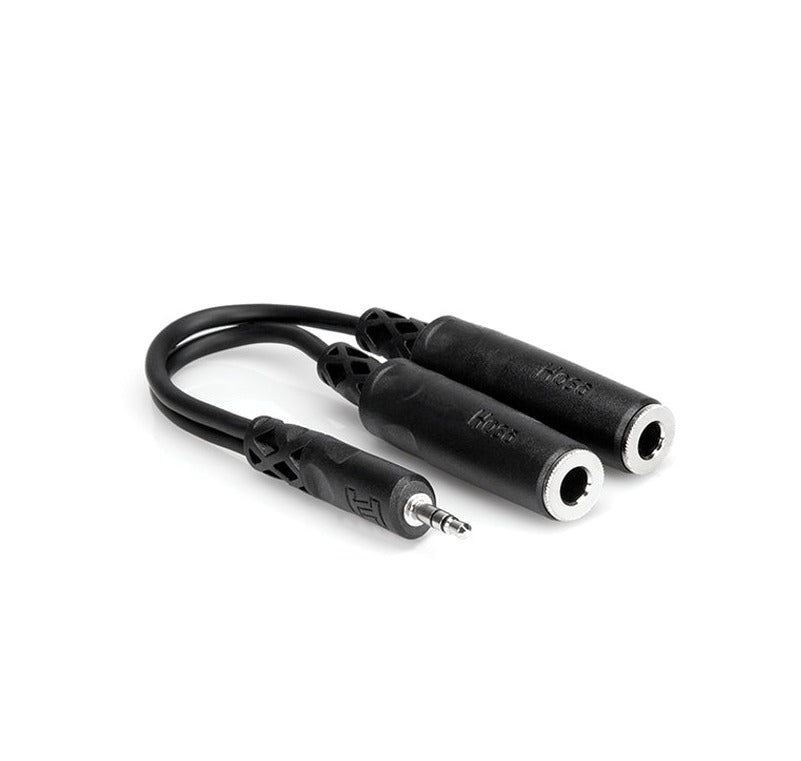 Hosa YMP-233 Y Cable, 3.5mm TRS to Dual 1/4inch TRSF