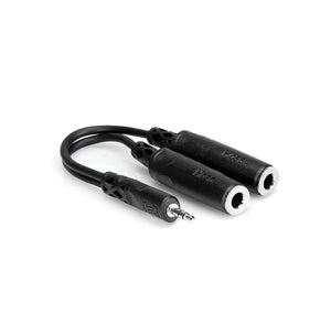 Hosa YMP-233 Y Cable, 3.5mm TRS to Dual 1/4inch TRSF |  HOSA |  CABLES |  Zoso Music