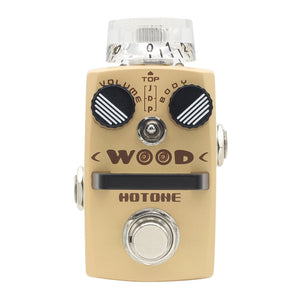 Hotone Skyline Plus Series Wood Analog Acoustic Guitar Simulator Guitar Effects Pedal Zoso MusicZOSO M