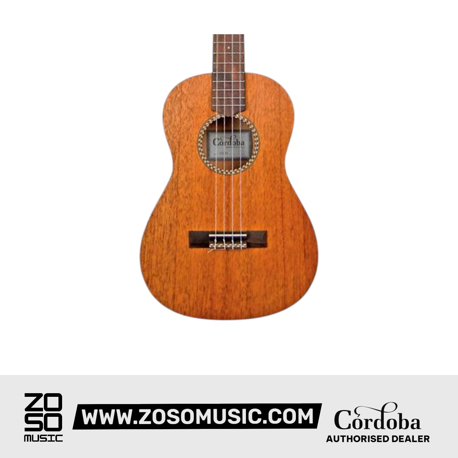 Cordoba 20BM Mahogany Baritone Ukulele - Solid Mahogany Top, Mahagony Back & Sides |  CORDOBA |  UKULELE |  Zoso Music